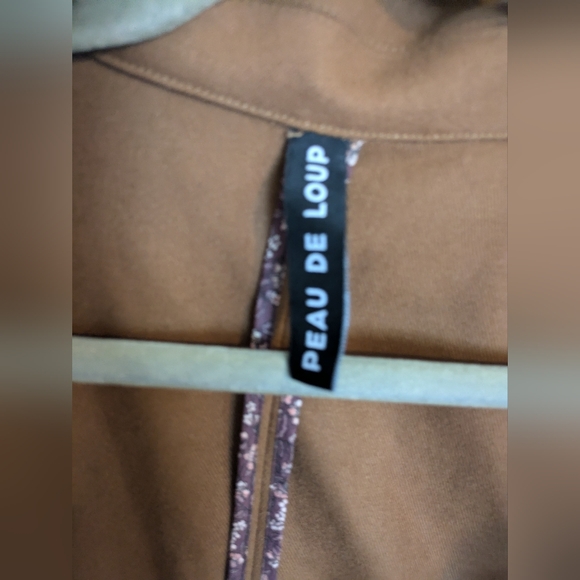 Peau de Loup Parks Faux-Wool Suit Jacket Size 18 Brown - Picture 3 of 6